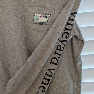 Vineyard Vines Heather Gray Logo Shirt